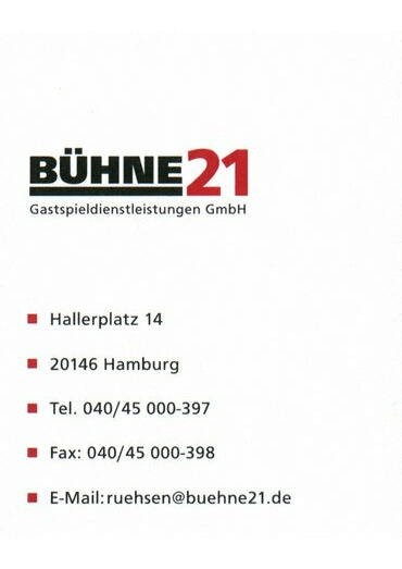 Bühne 21 Gastspieldienstleistungen GmbH Logo